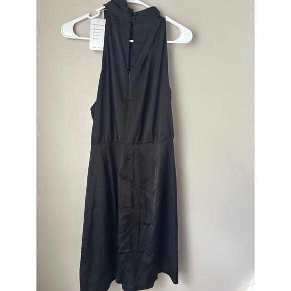 Zesica Black Cowl Neck Sleeveless Dress Women's XL Party Cocktail Halter - Picture 3 of 6